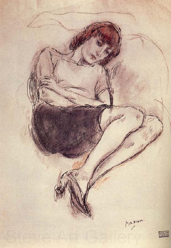 Jules Pascin Aiermila wearing the black dress